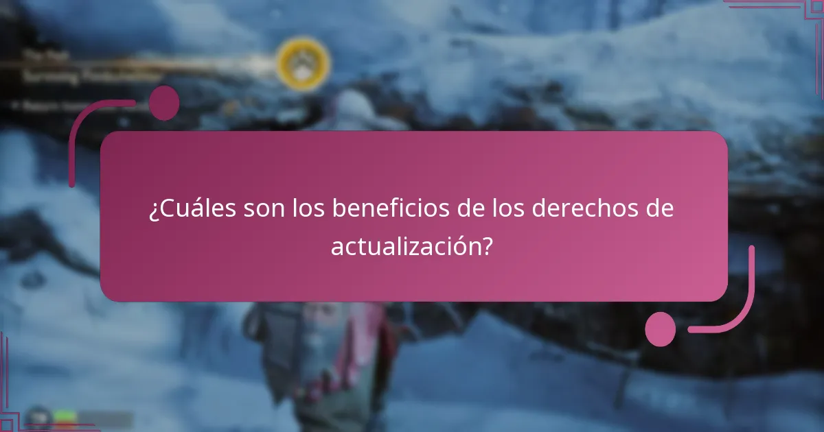 ¿Cómo se comparan los derechos de actualización con otros juegos?