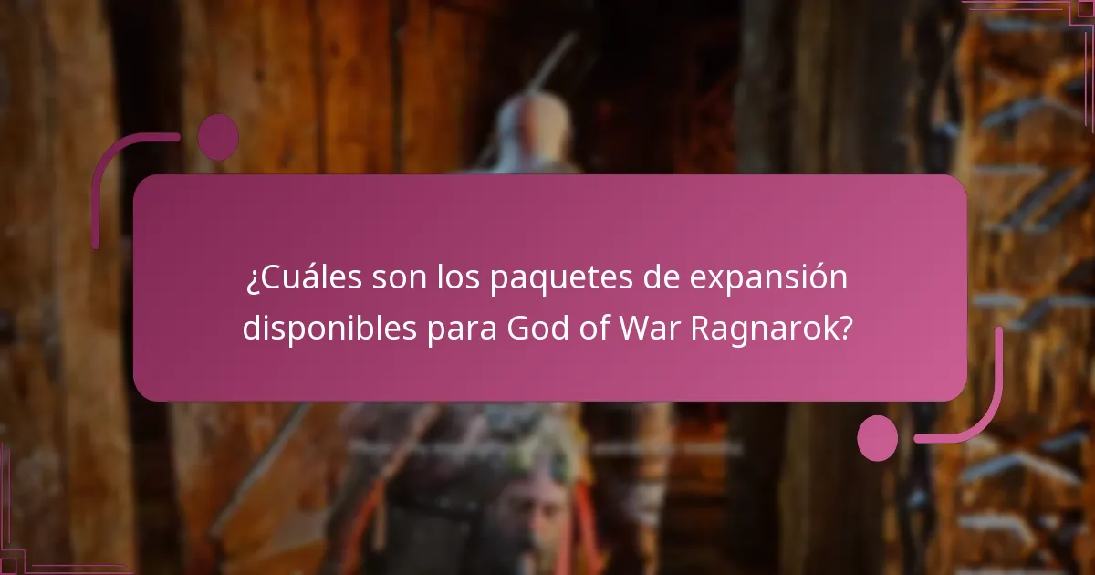 ¿Dónde puedo comprar paquetes de expansión de God of War Ragnarok?
